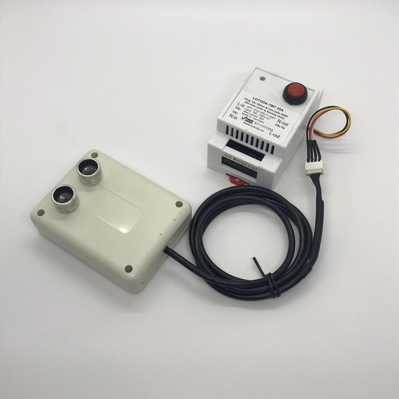 THIẾT BỊ WIFI 1KÊNH 220VAC & SENSOR ĐO MỨC NƯỚC (KHOẢNG CÁCH) SR04 - MAX 30A